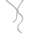 Colar Feminino Gota com Zircônias Coloridas em Aço Inoxidável Branco