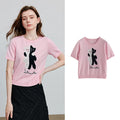 Blusa de Tricô Manga Curta com Bordado Divertido