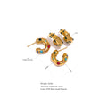 Brinco de Argola com Zircônias Coloridas