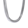 Yhpup Waterproof Stainless Steel Layered Adjustable Overlay Long Chain Necklace 18K Gold Plated Metal Trendy Fashion Jewelry YH1112A Steel