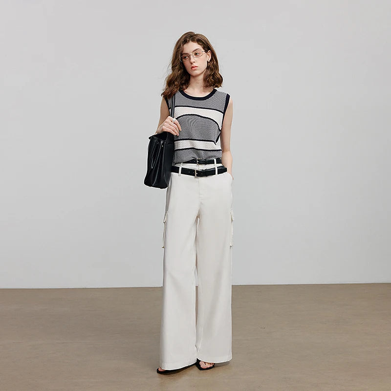 Calça Wide Leg Feminina de Algodão e Liocel