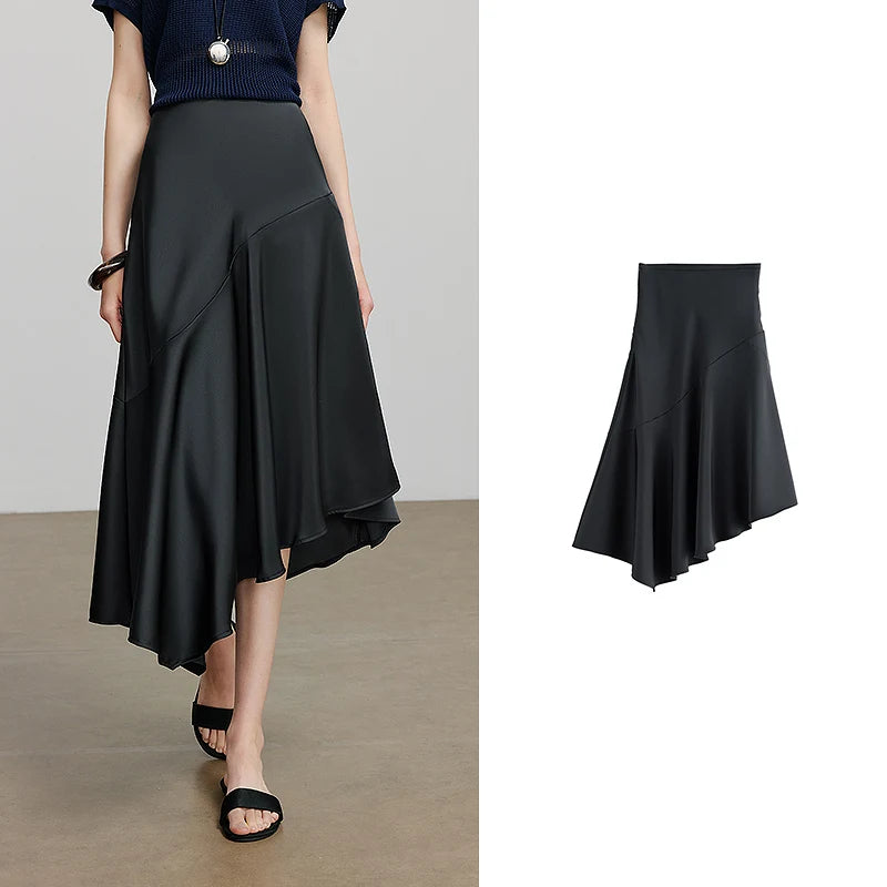 Saia Midi Feminina Rodada