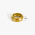 Anel Polido 8 mm e 10 mm com Banho Ouro 18K