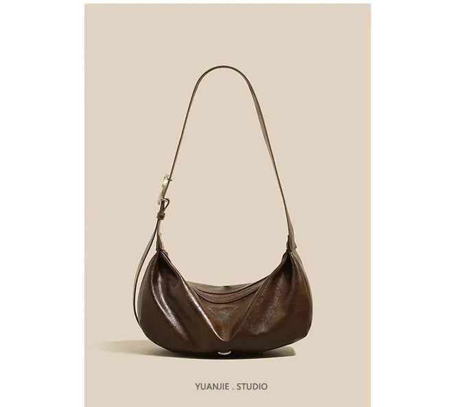 Bolsa feminina de couro macio grande capacidade minimalista crossbody luxo