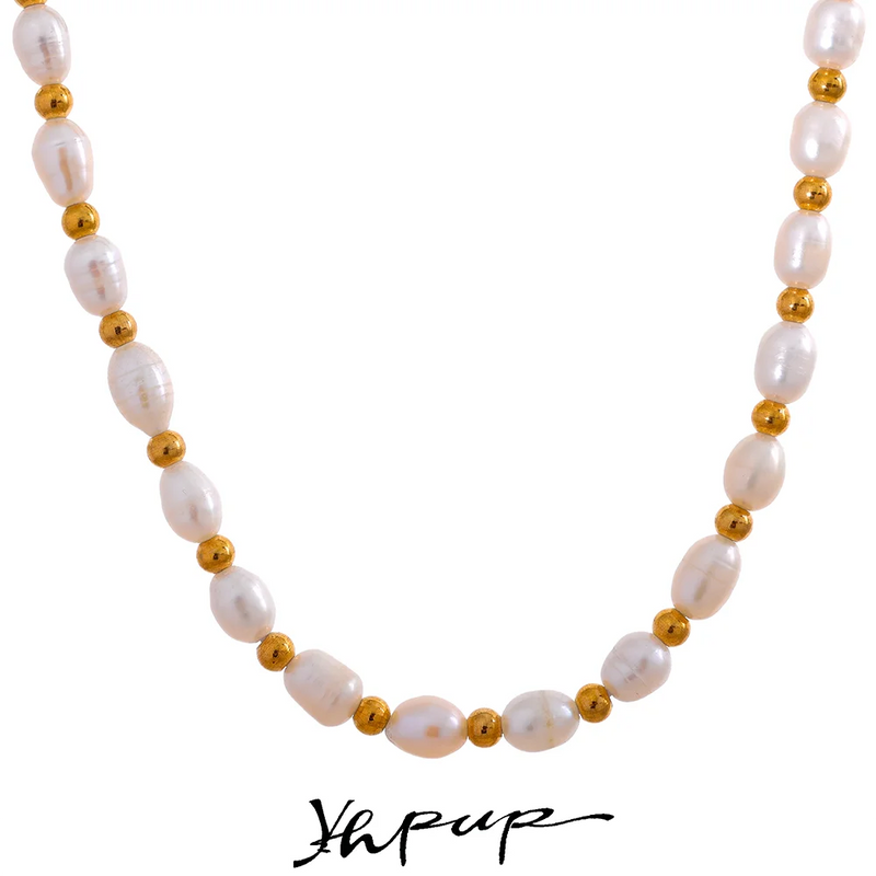 Colar Feminino Gota com Pérola | Aço Inoxidável