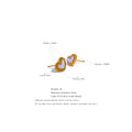 Yhpup 316 Stainless Steel Heart Stud Earrings for Women Charm Shell Gold Color Rust Proof Fashion Cute Romantic Basic Jewelry