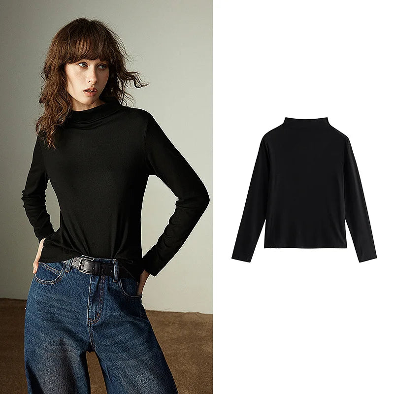 Blusa Feminina Segunda Pele com Gola Alta