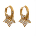 Brinco de Argola Estrela com Zircônia