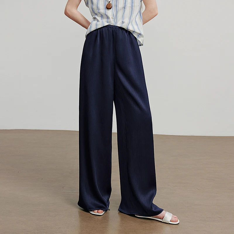 Calça Feminina Wide Leg Reta Longa
