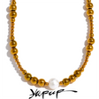 Colar Feminino Gota com Pérola em Aço Inoxidável 10