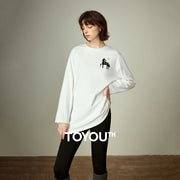 Blusa Feminina Manga Longa com Bordado Cavalo