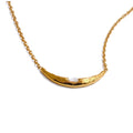 Yhpup Fashion Stainless Steel Shell Moon Necklace Chic Cast Pendant Tarnish Resistant Chain Arrivals Jewelry Wholesale YH3671A Gold