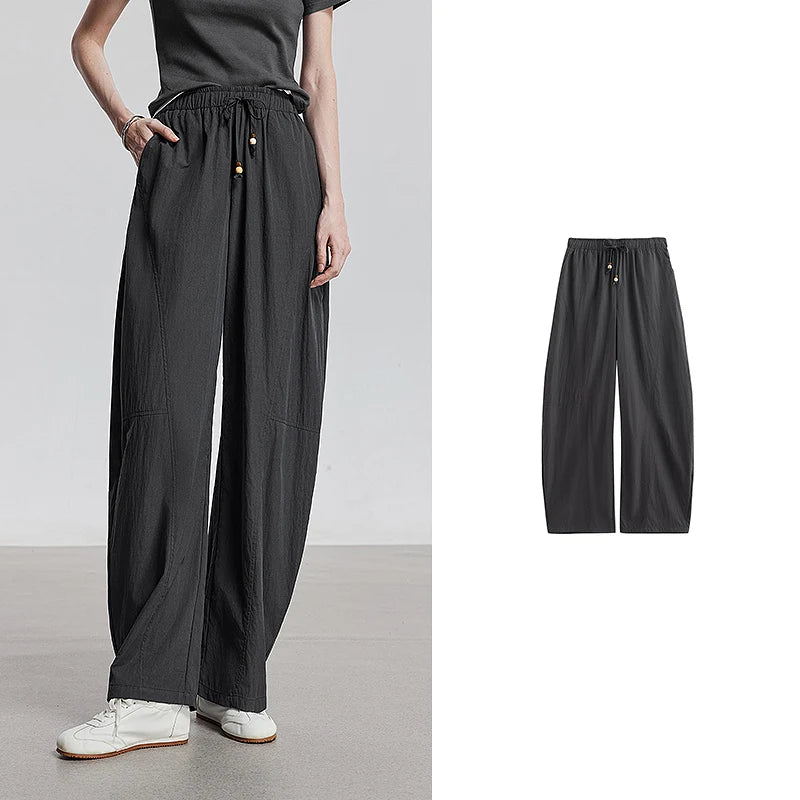 Calça Pantalona Feminina Leve com Cós Elástico