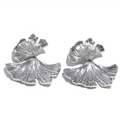 Yhpup 316l Stainless Steel Metal Ginkgo Leaf Drop Earrings 18K Gold PVD Plated Waterproof Trendy Statement Fashion Jewelry Gift