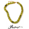 Yhpup Exclusive Resin Beads & Spacer Chain Handmade Statement Necklace 2025 Stainless Steel Waterproof Fashion Jewelry Gift