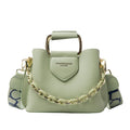 Bolsa Mini Bucket Feminina de Couro PU com Alça de Mão e Transversal