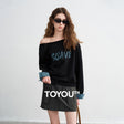 Moletom Cropped Feminino Xadrez com Ombros Vazados