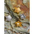 Yhpup Vintage Golden Stainless Steel Metal Hammer Star Stud Earrings Water Resistant PVD Charm Fashion Jewelry Accessories Gift
