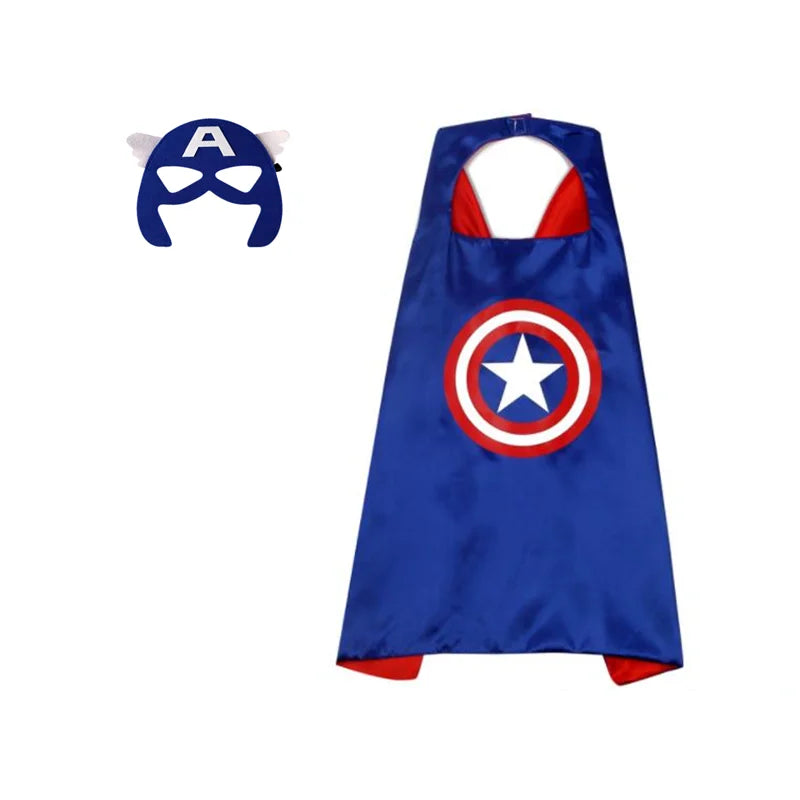 Capa + máscara Infantil Personagens dos Vingadores Capitão America