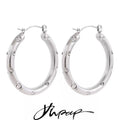 Brinco de Argola 32 mm com Zircônias Coloridas