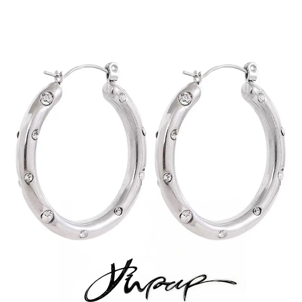 Brinco de Argola 32 mm com Zircônias Coloridas