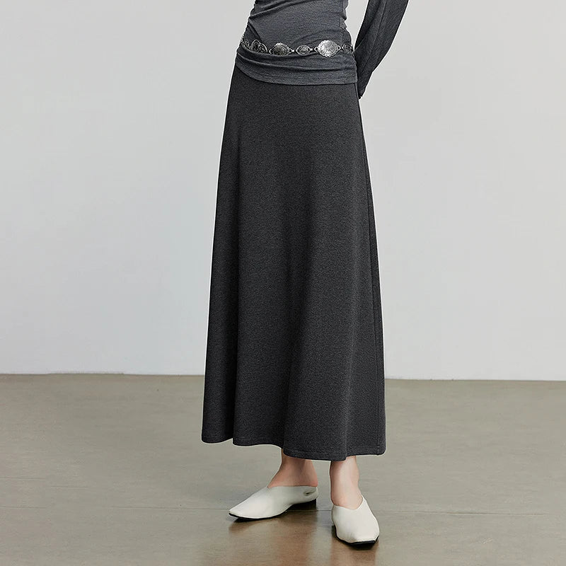 Saia Longa Feminina de Inverno Evasê