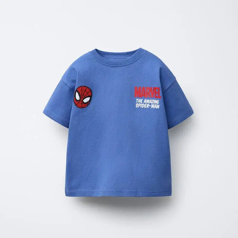 Camisa Homem Aranha - Tamanhos 9 meses-7 anos Azul