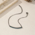 MODIAN 925 Sterling Silver Retro Synthetic Turquoise Bracelet Punk Black Simple Link Chain Bracelets For Women Fine Jewelry