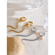 Brinco Pendente Longo com Pérola Natural e Zircônia