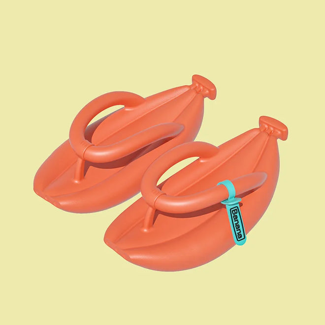 Chinelo Bananão Grande e Macio Laranja