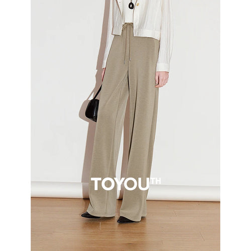 Calça Pantalona Feminina de Modal com Cós Elástico