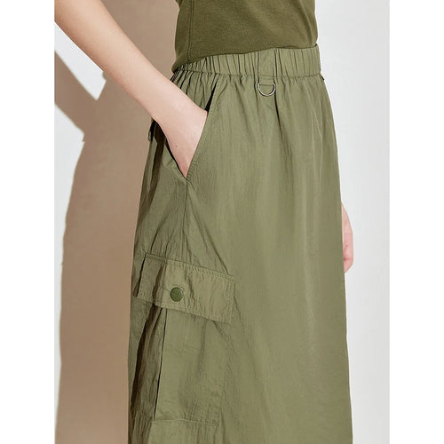 Saia Midi Feminina UV com Renda