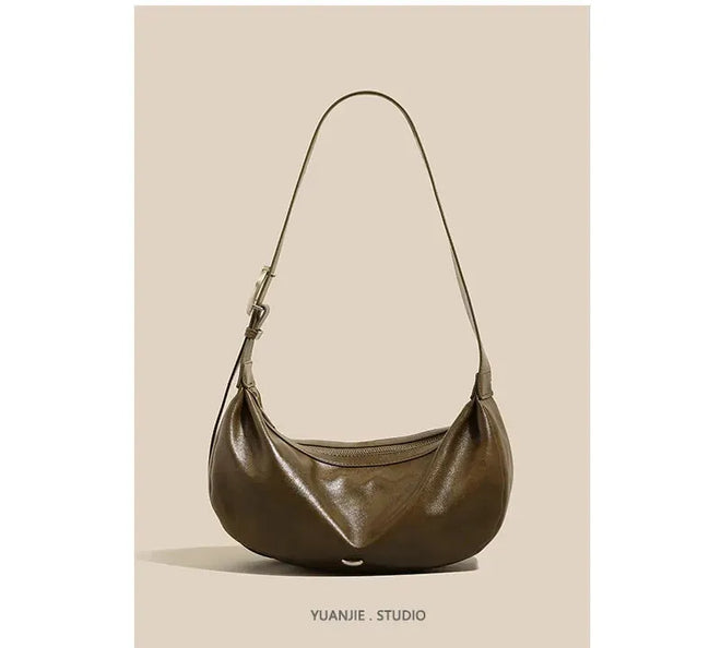 Bolsa feminina de couro macio grande capacidade minimalista crossbody luxo
