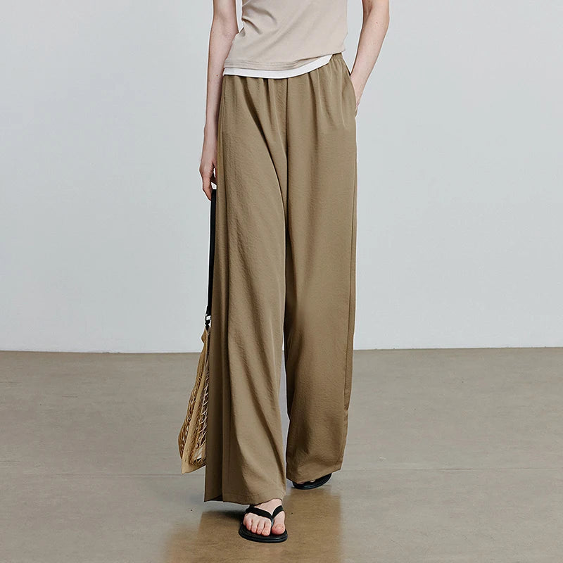 Calça Feminina Wide Leg com Cós Elástico