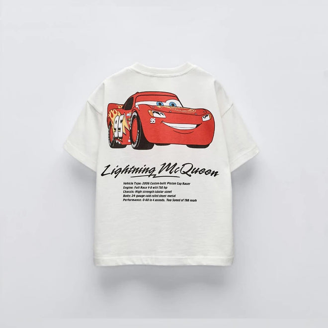 Camisa McQueen Infantil Masculina Tamanhos de 9 meses à 7 anos