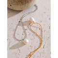 Colar Feminino Gota com Pérola em Aço Inoxidável 9