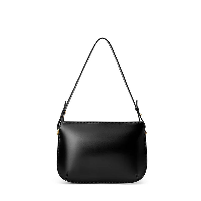 Bolsa Feminina Vermelha em Couro Legítimo Minimalista para Ombro