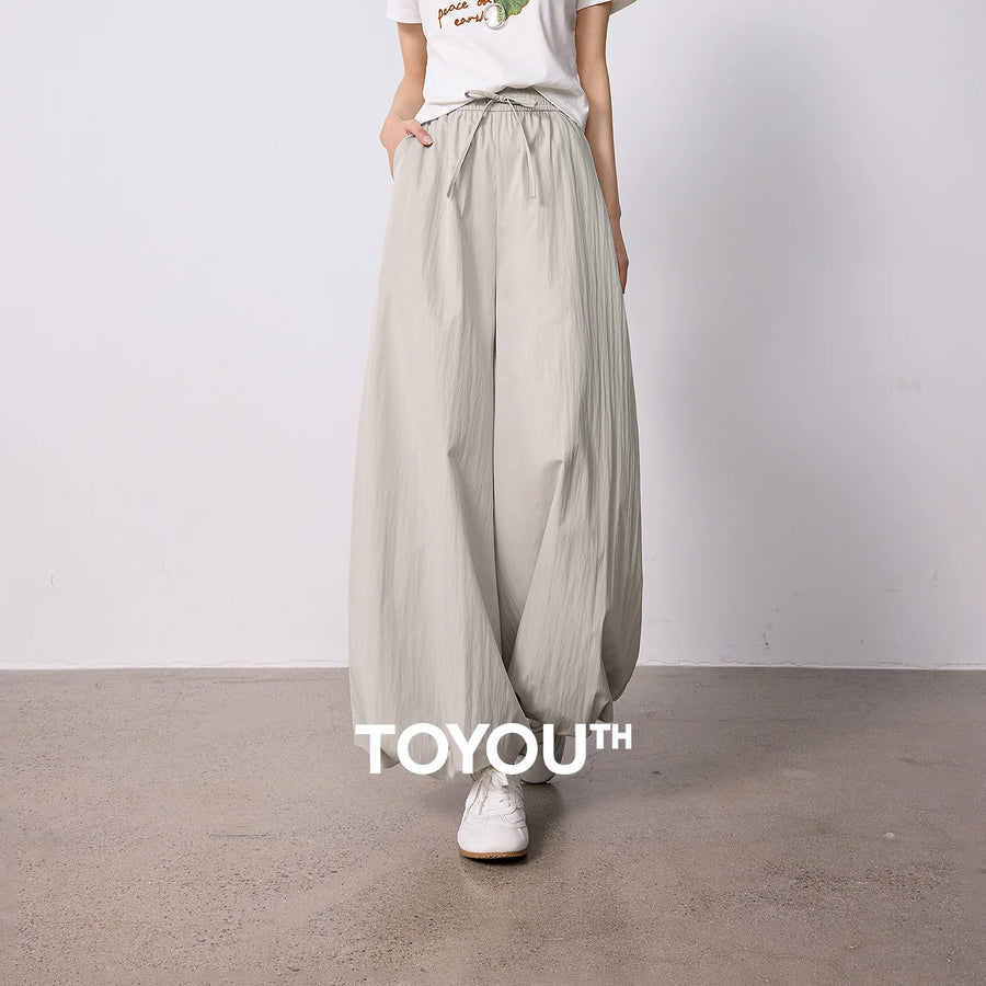 Calça Wide Leg Feminina Antiamassado Cropped