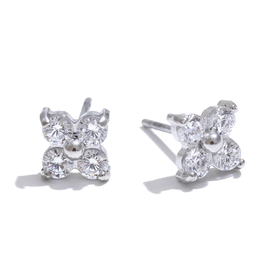 Brinco Flor Doce com Zircônia