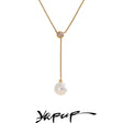 Colar Feminino Gota com Pérola em Aço Inoxidável