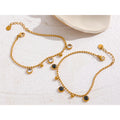Conjunto Colar e Pulseira Gota com Zircônia em Aço Inoxidável