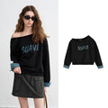 Moletom Cropped Feminino Xadrez com Ombros Vazados