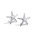Yhpup Summer Ocean Style Smooth Metal Starfish Stud Earrings Daily Stainless Steel Holiday Wear Fashion Jewelry Waterproof