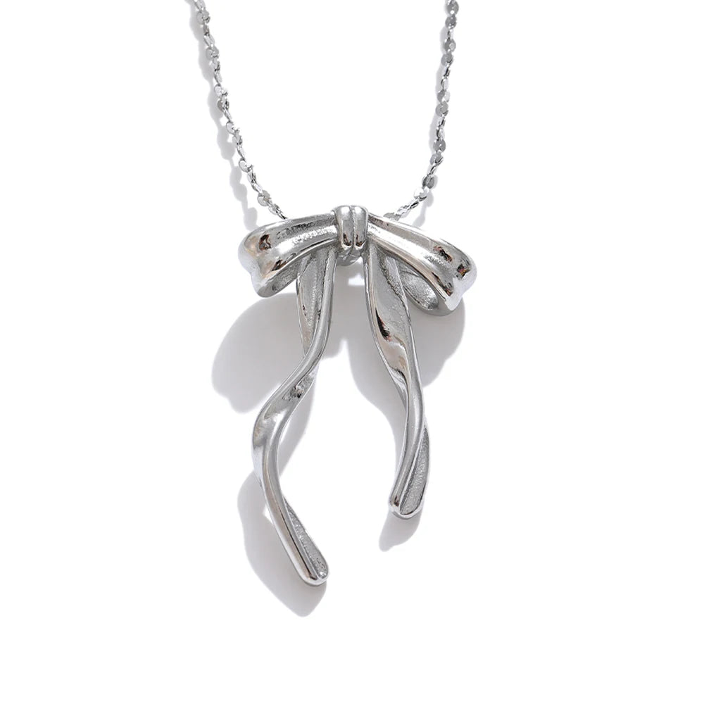 Colar Feminino Gota em Aço 316L Prata