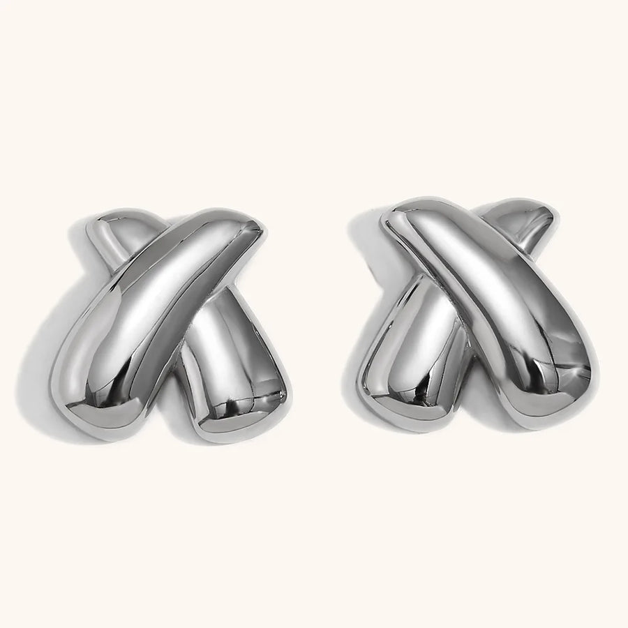 Brinco de Pino X Vintage com Banho Ouro 18K