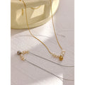 Yhpup Summer Natural Freshwater Pearls Delicate Korean Gentle Charm Necklace Stainless Steel Fashion Jewelry for Women