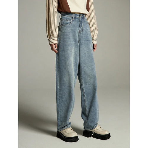 Calça Jeans Feminina Reta Cintura Alta Azul Claro