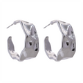 Yhpup 316l Stainless Steel C Shape Geometric Hoop Earrings Rust Proof Personalized Metal Unusual Charm Women Jewelry Gift New