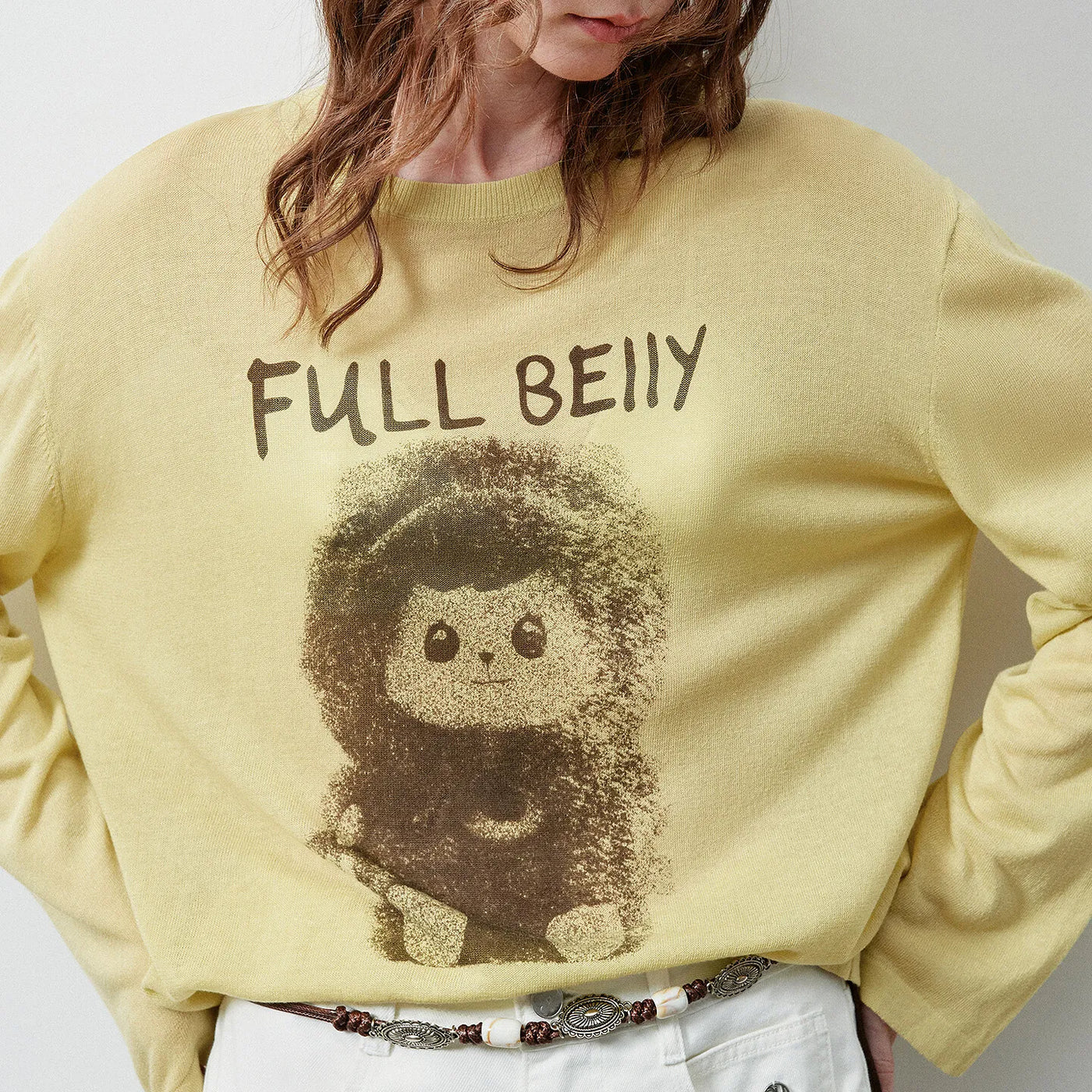 Blusa Feminina de Linho Oversized com Ombro Deslocado