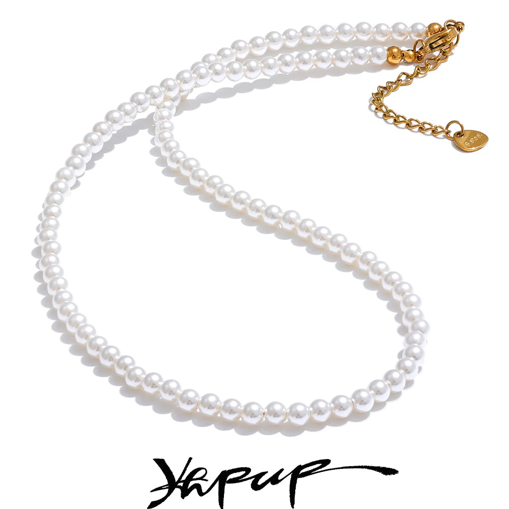 Colar Feminino Gota com Pérola em Aço Inoxidável 8